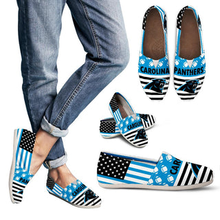 American Flag Carolina Panthers Casual Shoes