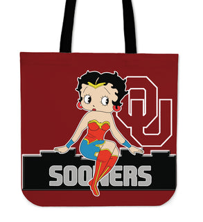 Wonder Betty Boop Oklahoma Sooners Tote Bags