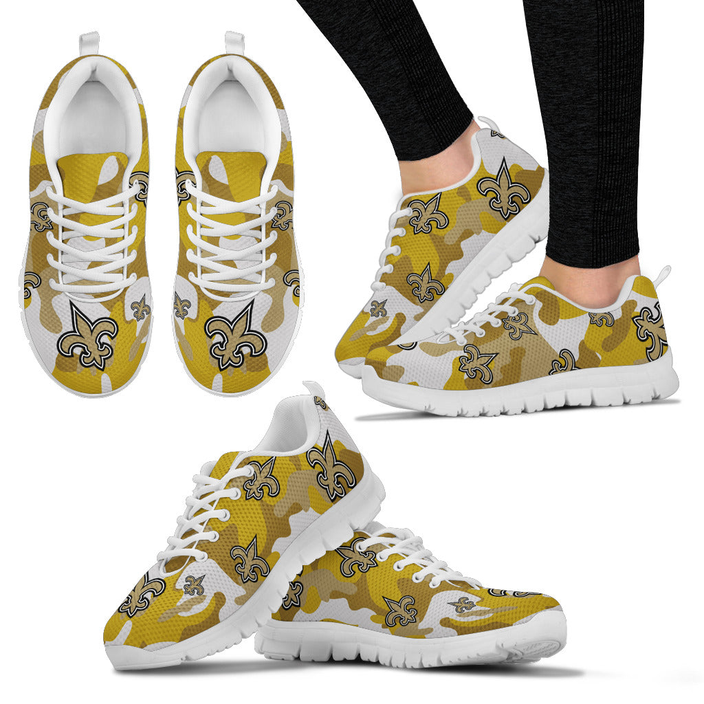 New Orleans Saints Cotton Camouflage Fabric Military Solider Style Sneakers
