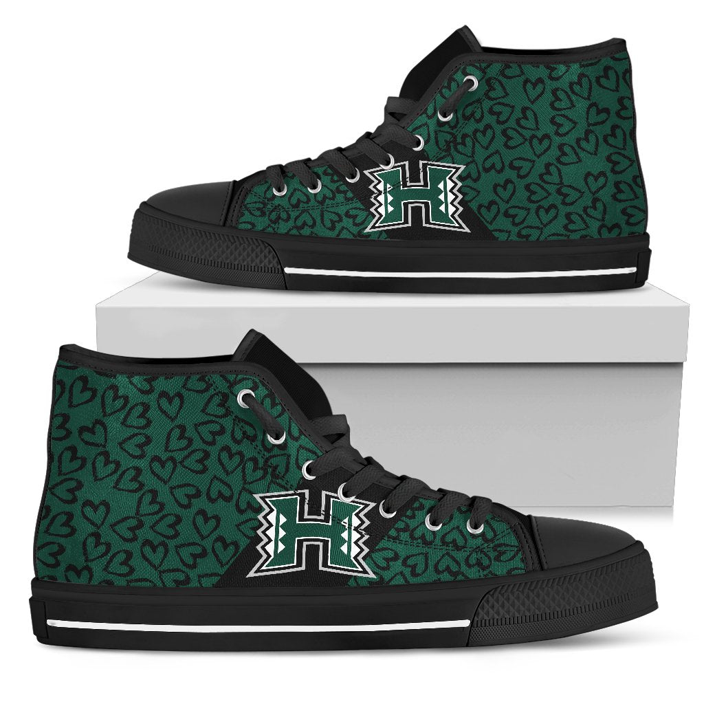 Perfect Cross Color Absolutely Nice Hawaii Rainbow Warriors High Top Shoes