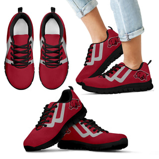 Line Bottom Straight Arkansas Razorbacks Sneakers