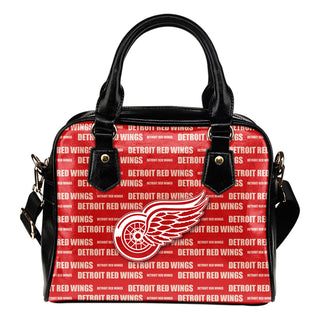 Nice Little Logo Detroit Red Wings Shoulder Handbags