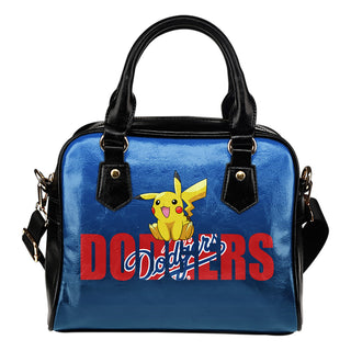 Pokemon Sit On Text Los Angeles Dodgers Shoulder Handbags