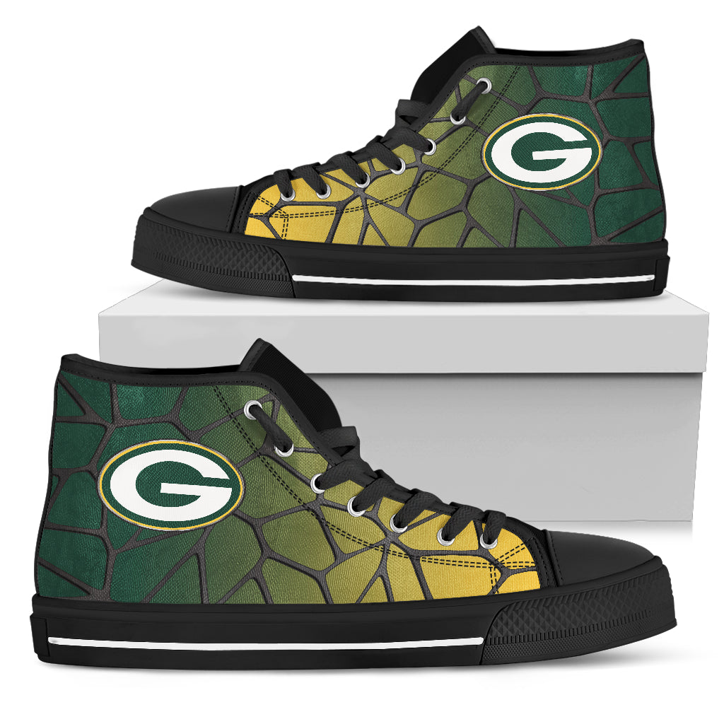 Colors Air Cushion Green Bay Packers Gradient High Top Shoes