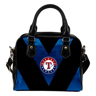 Triangle Double Separate Colour Texas Rangers Shoulder Handbags