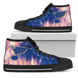 Fighting Like Fire St. Louis Blues High Top Shoes