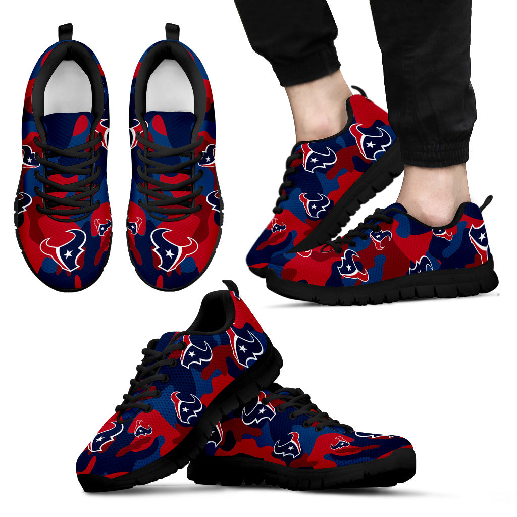 Houston Texans Cotton Camouflage Fabric Military Solider Style Sneakers