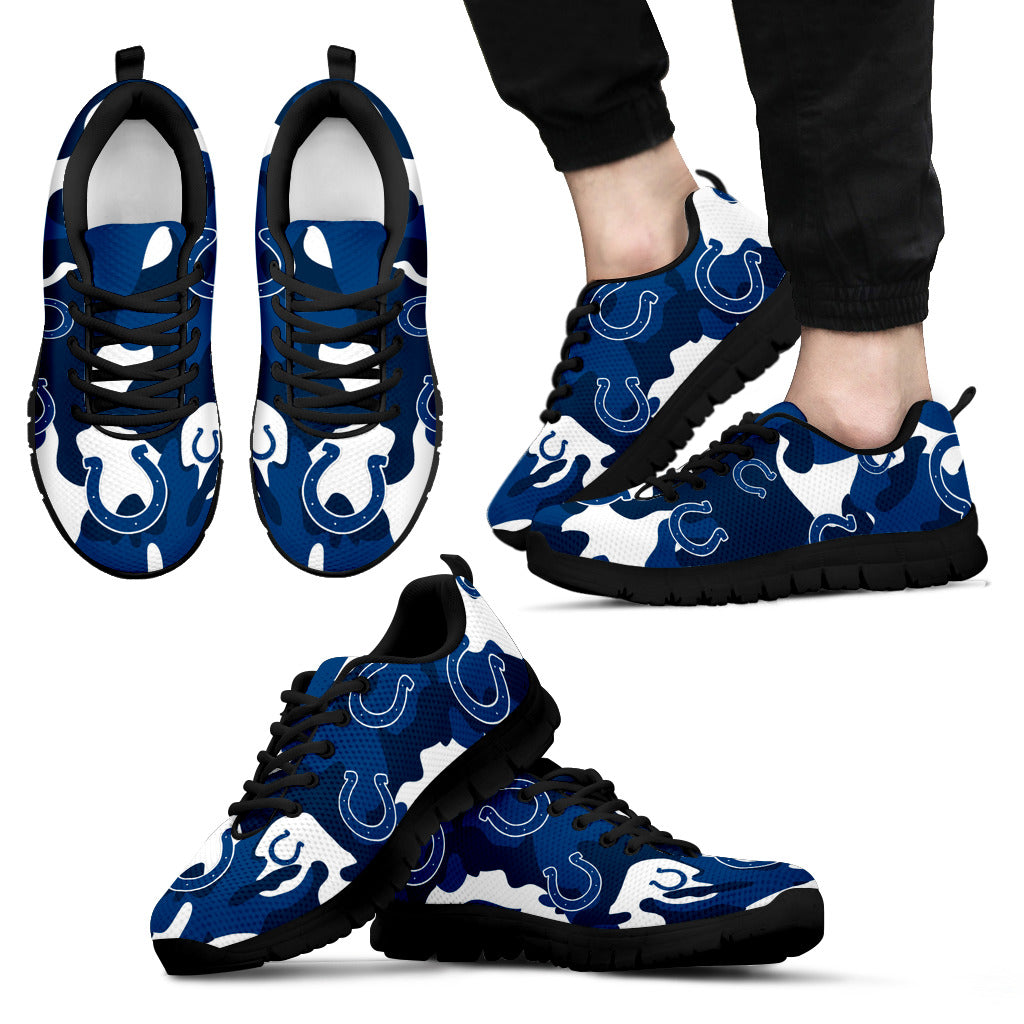 Indianapolis Colts Cotton Camouflage Fabric Military Solider Style Sneakers