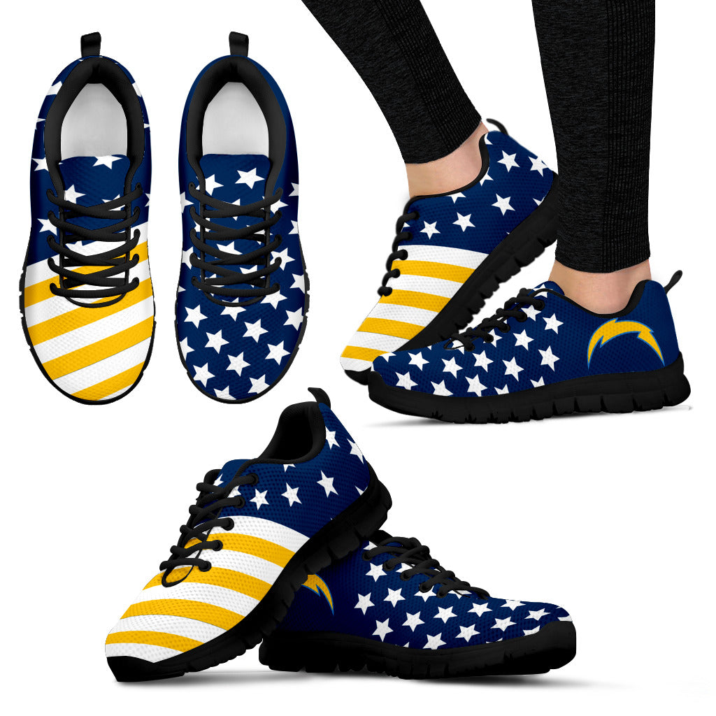 America Flag Full Stars Stripes Los Angeles Chargers Sneakers