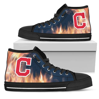 Fighting Like Fire Cleveland Indians High Top Shoes