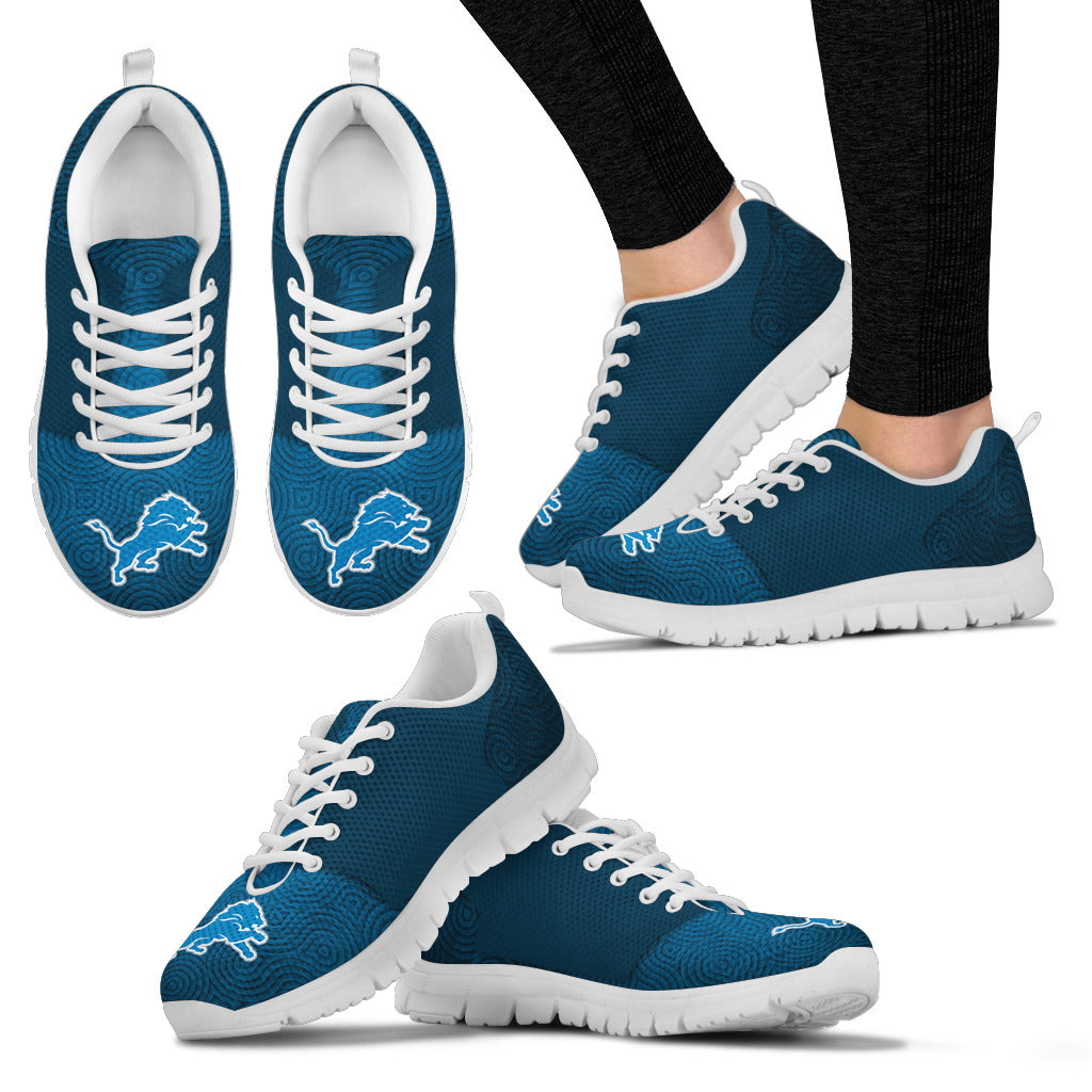 Seamless Line Magical Wave Beautiful Detroit Lions Sneakers