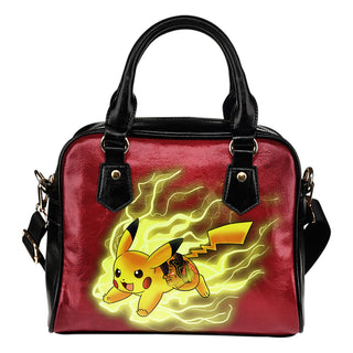 Pikachu Angry Moment Chicago Blackhawks Shoulder Handbags