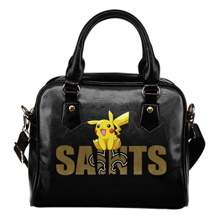 Pokemon Sit On Text New Orleans Saints Shoulder Handbags