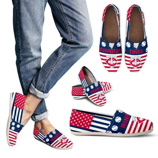 American Flag Minnesota Twins Casual Shoes