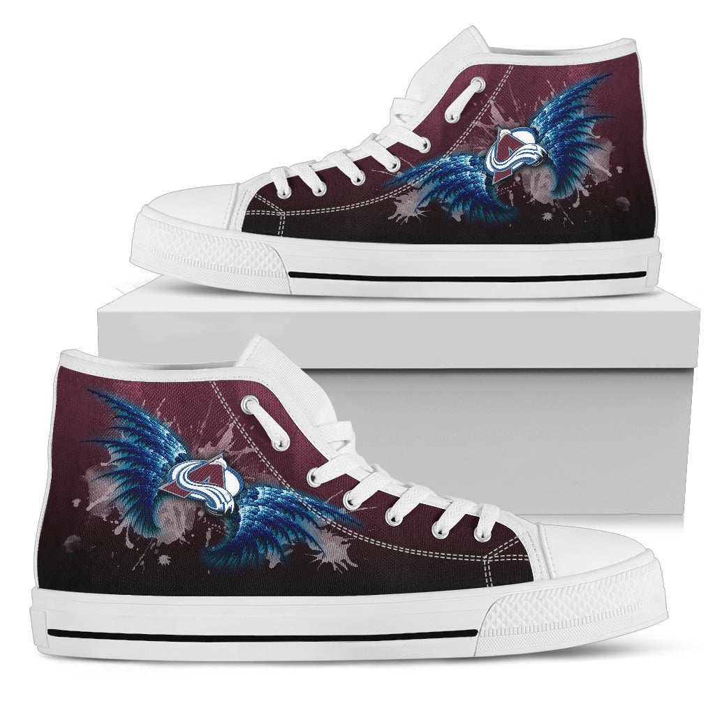 Angel Wings Colorado Avalanche High Top Shoes
