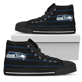 Edge Straight Perfect Circle Seattle Seahawks High Top Shoes
