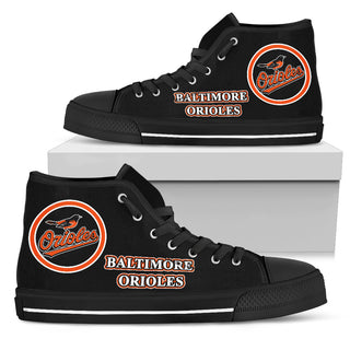 Circle Logo Baltimore Orioles High Top Shoes