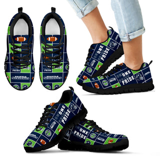 Pride Flag Seattle Seahawks Sneakers