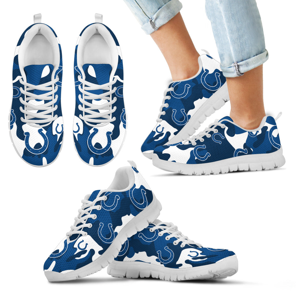 Indianapolis Colts Cotton Camouflage Fabric Military Solider Style Sneakers