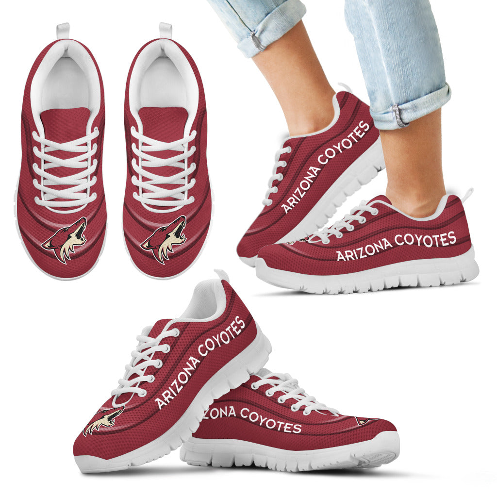 Wave Red Floating Pattern Arizona Coyotes Sneakers