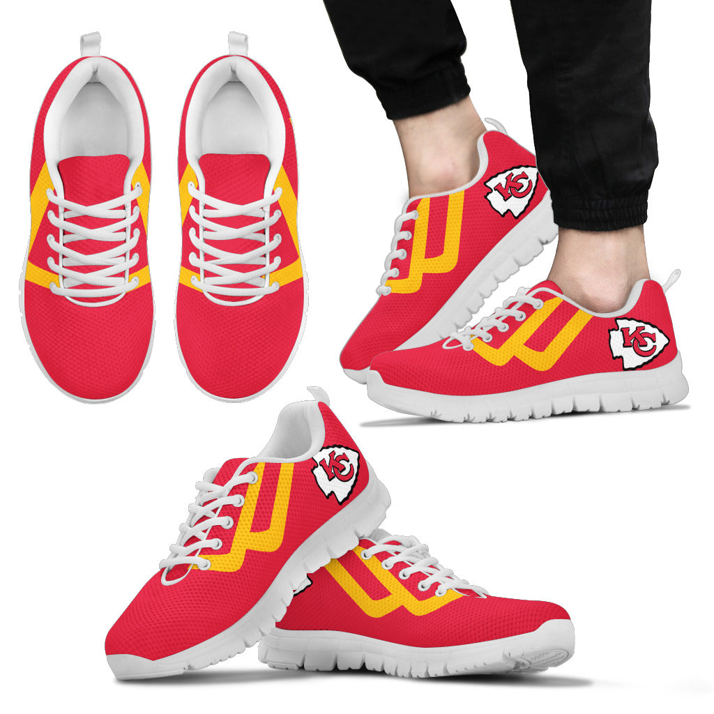 Line Bottom Straight Kansas City Chiefs Sneakers – Best Funny Store