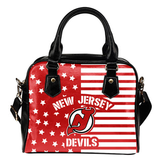 Twinkle Star With Line New Jersey Devils Shoulder Handbags