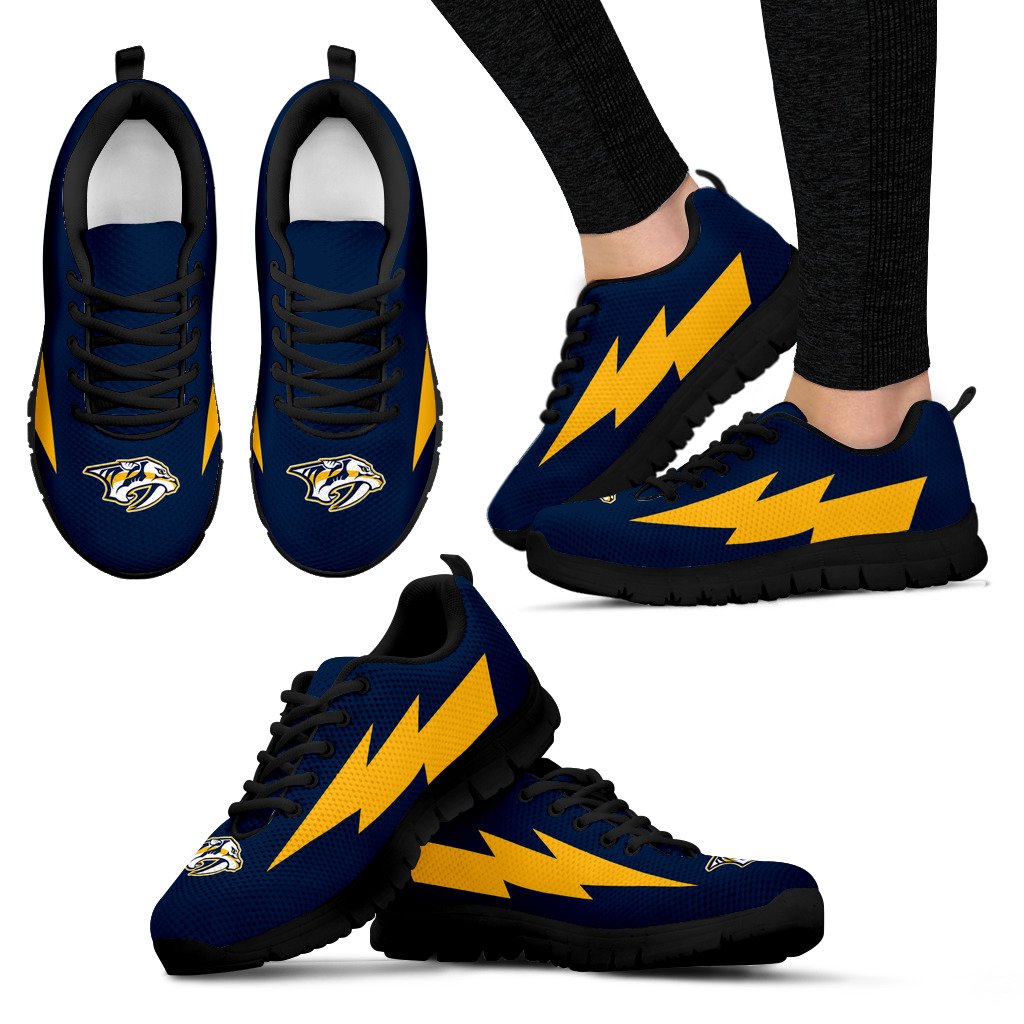 Gorgeous Nashville Predators Sneakers Thunder Lightning Amazing Logo