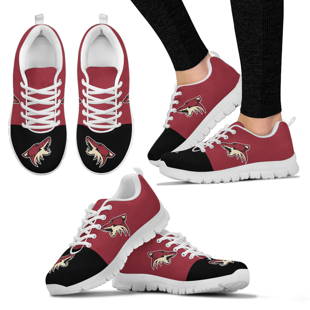 Two Colors Aparted Arizona Coyotes Sneakers