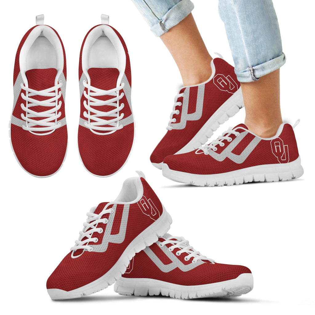 Line Bottom Straight Oklahoma Sooners Sneakers – Best Funny Store