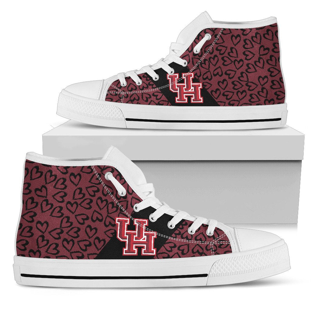 Perfect Cross Color Absolutely Nice Houston Cougars High Top Shoes