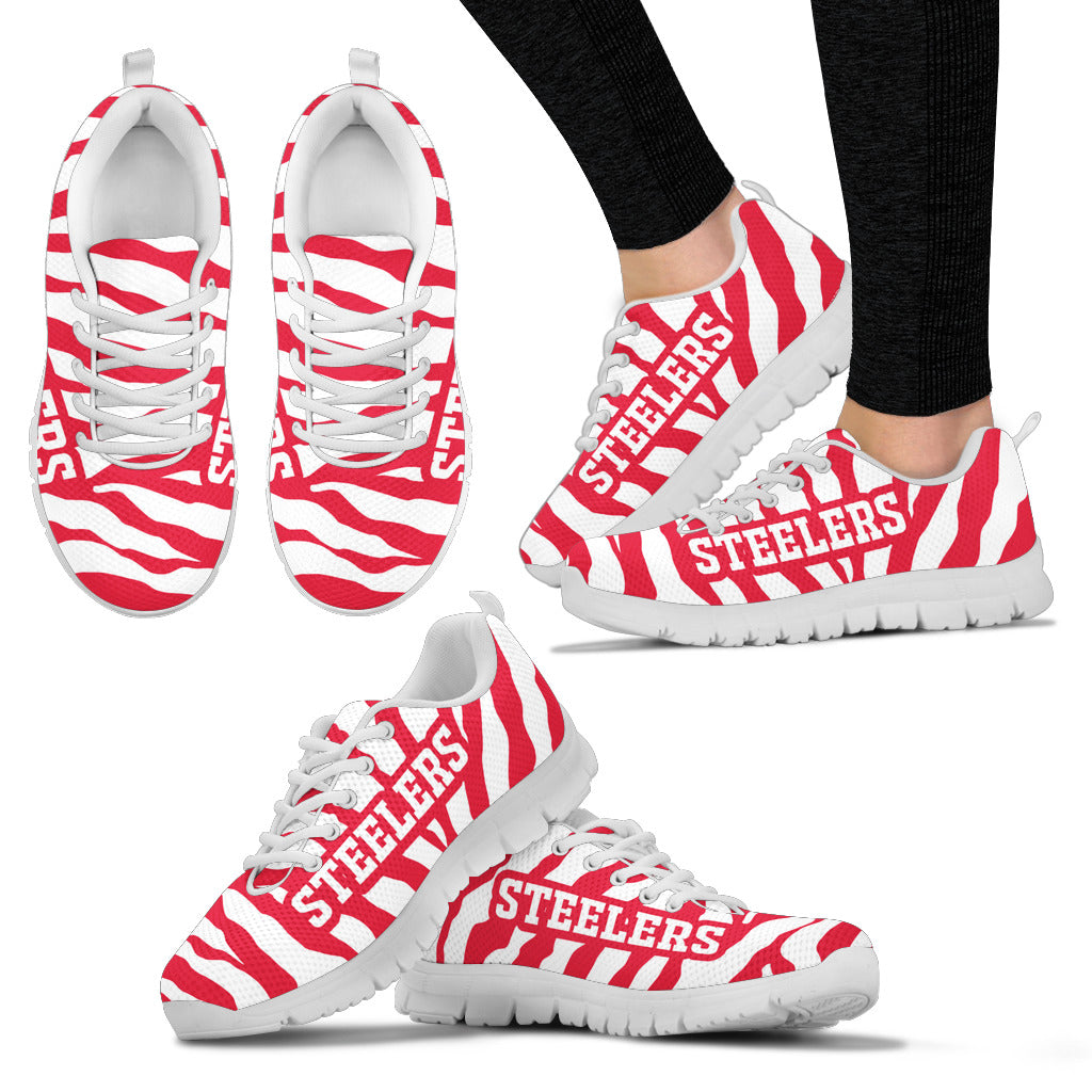Tiger Skin Stripes Pattern Print Kansas City Chiefs Sneakers