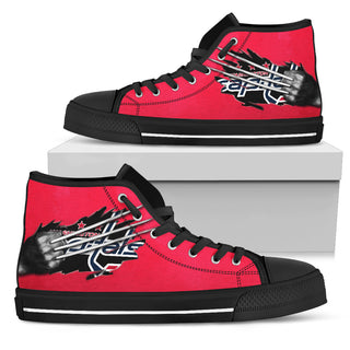 Scratch Of The Wolf Washington Capitals High Top Shoes