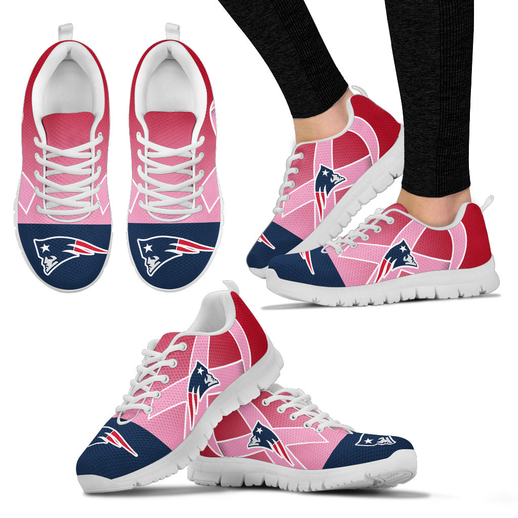 New England Patriots Cancer Pink Ribbon Sneakers