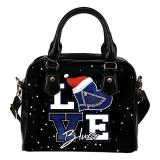 Love Word Christmas Sweet St. Louis Blues Shoulder Handbags