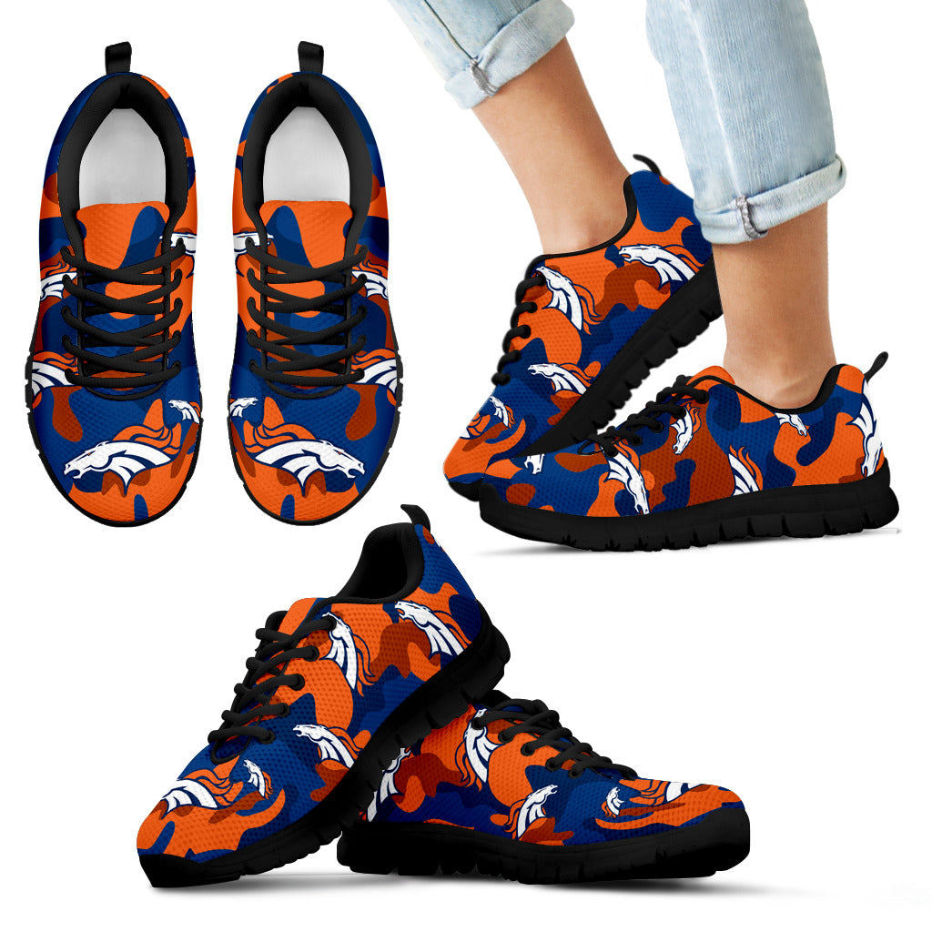 Denver Broncos Cotton Camouflage Fabric Military Solider Style Sneakers