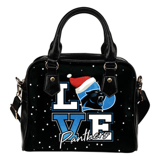 Love Word Christmas Sweet Carolina Panthers Shoulder Handbags