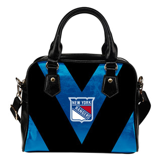 Triangle Double Separate Colour New York Rangers Shoulder Handbags