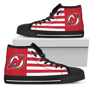 American Flag New Jersey Devils High Top Shoes