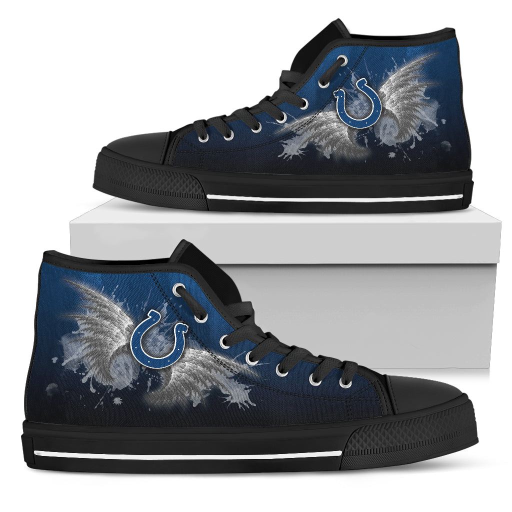 Angel Wings Indianapolis Colts High Top Shoes