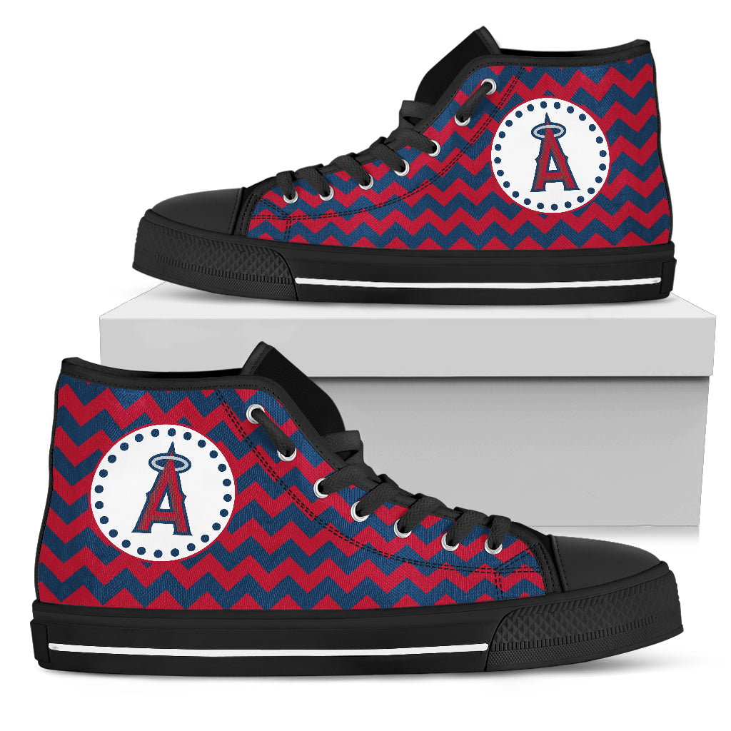 Chevron Broncos Los Angeles Angels High Top Shoes