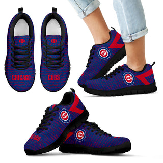 Pattern Logo Slide In Line Chicago Cubs Sneakers