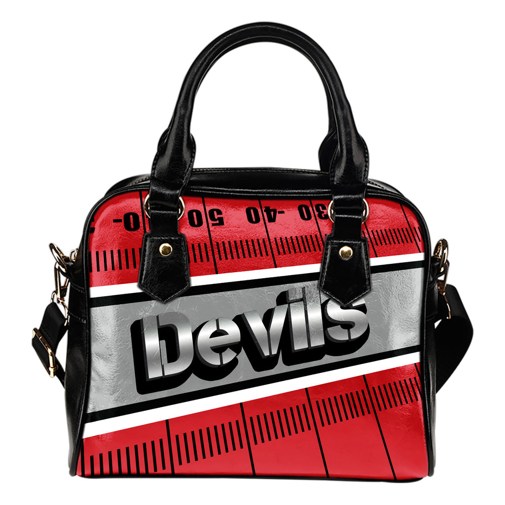 New Jersey Devils Silver Name Colorful Shoulder Handbags
