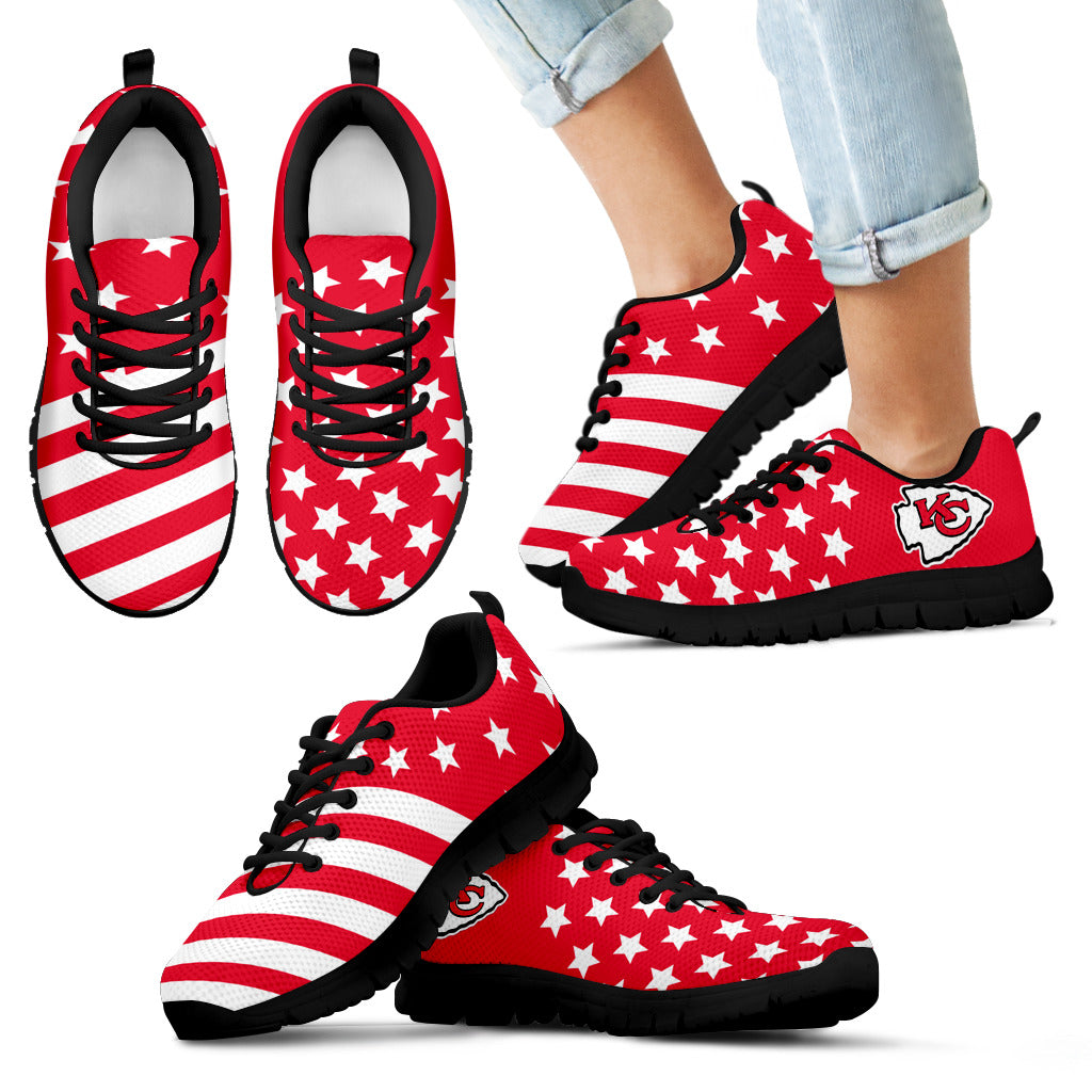 America Flag Full Stars Stripes Kansas City Chiefs Sneakers