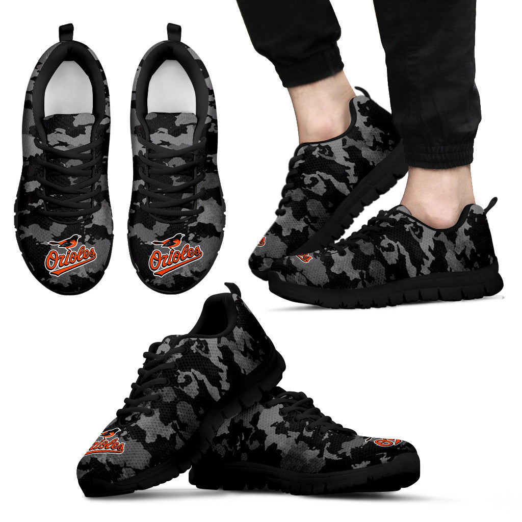 Arches Top Fabulous Camouflage Background Baltimore Orioles Sneakers
