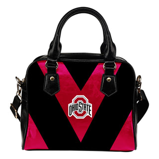 Triangle Double Separate Colour Ohio State Buckeyes Shoulder Handbags