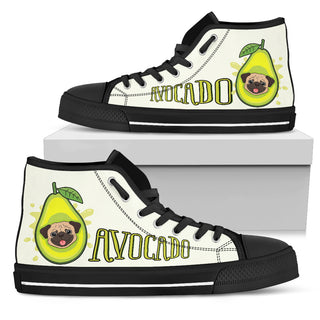 Avocado Pug High Top Shoes