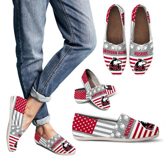 American Flag Northern Illinois Huskies Casual Shoes