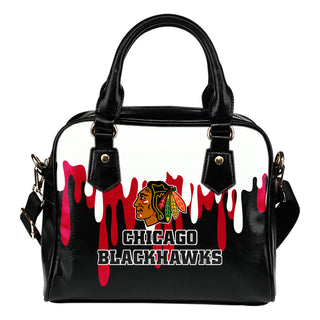 Color Leak Down Colorful Chicago Blackhawks Shoulder Handbags