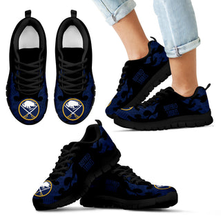 Tribal Flames Pattern Buffalo Sabres Sneakers