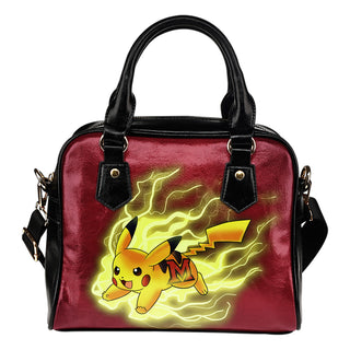 Pikachu Angry Moment Miami RedHawks Shoulder Handbags